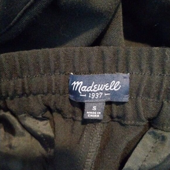 Madewell Ankle Black Track Trousers Drawstring Pants - Picture 5 of 7